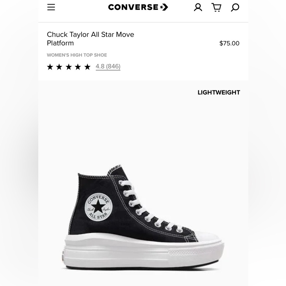 Converse All Star Move Platform in Black